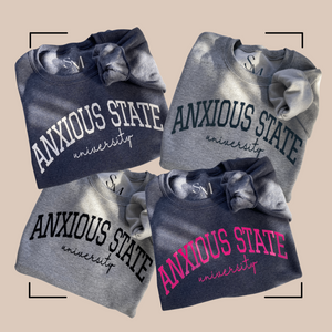 *LIMITED EDITION* Heathered Anxious State University Crewnecks AVAILABLE NOW!!